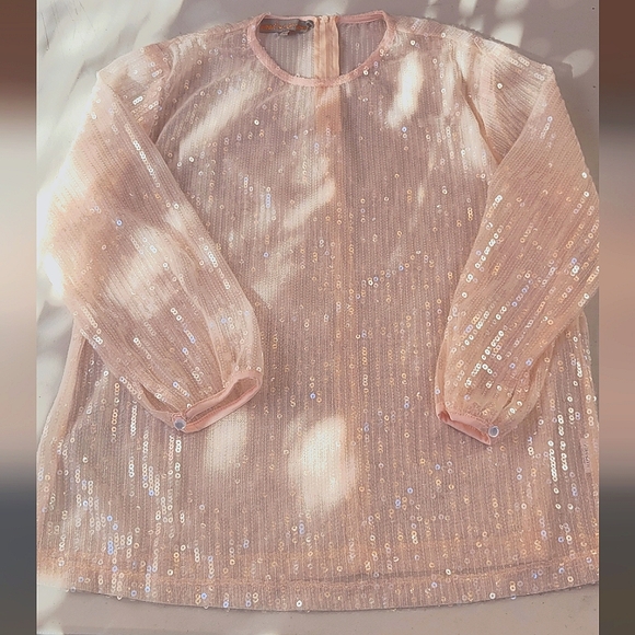 Mekimi Tops - Light Pink Overlay Top